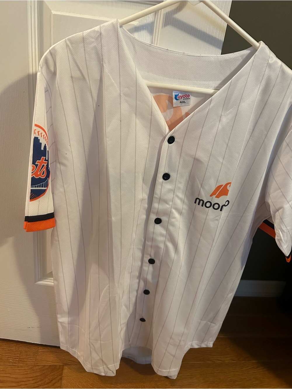 Mets x Moomoo Pinstripe Men’s Baseball Jersey